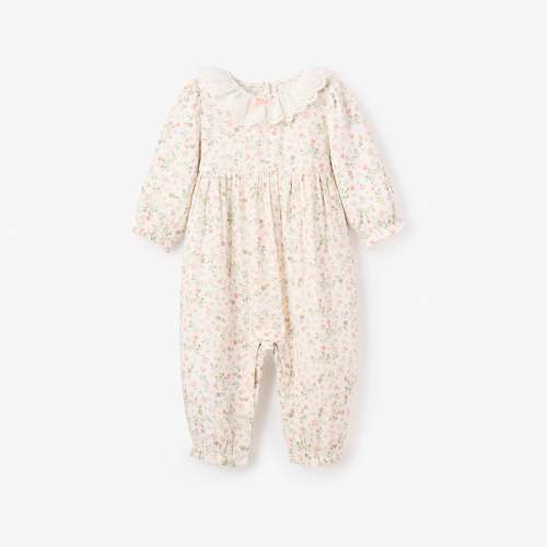 Folklore Floral Organic Muslin Jumpsuit – Elegant Baby