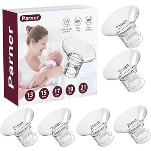 Flange Inserts 21mm for Momcozy S9/S9pro/S10/S12/S12pro/Medela/Tsrete/Spectra/Bellababy etc 24mm Wearable Breast Pump, Reduce 24mm Tunnel Down to Correct Size - 6PCS