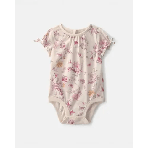 Baby Girl Floral Short-Sleeve Bodysuit - Ivory - OshKosh B'gosh | Carter's