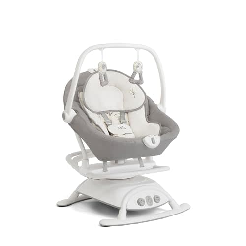 Joie Cinnamon 2-in-1 Glider and Rocker – Multi-Motion Baby Swing and Rocker Combo with Plush Fabrics, Compact Design, and Multiple Recline Positions – Soothing Sounds & Gentle Vibrations (Fern)