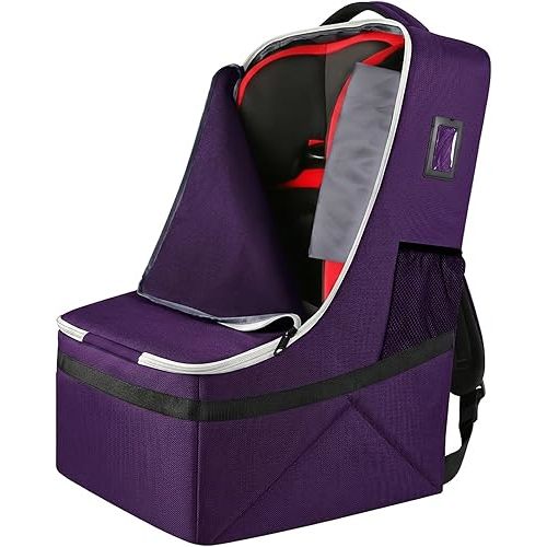 YOREPEK Padded Carseat Travel Bag for Airplane, Car Seat Travel Backpack with Shoulder Straps, Gate Check Car Seat Bags for Air Travel, Toddler Airplane Travel Essentials