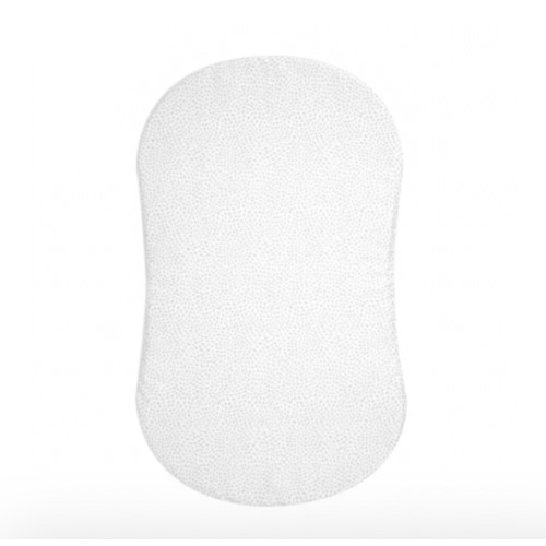 HALO - BassiNest Fitted Sheet 100% Cotton | Pebble - white