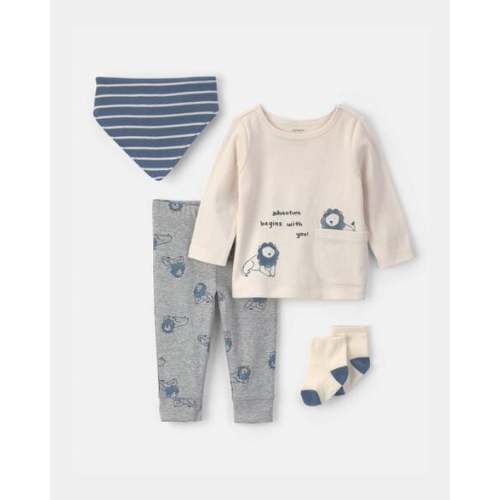 Baby Boy 4-Piece Lion Top & Pant Set | Carter's