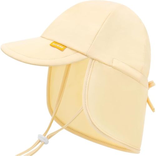 Adjustable Baby Sun Hats with UPF50+ & Neck Flap Protection - Perfect Swim & Play Toddler Hat for Girls & Boys