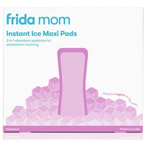 Frida Mom 2-in-1 Postpartum Absorbent Postpartum Perineal Ice Maxi Pads | Instant Cold Therapy Packs and Absorbent Maternity Pad in One Ready-to-use Padsicle for After Birth
