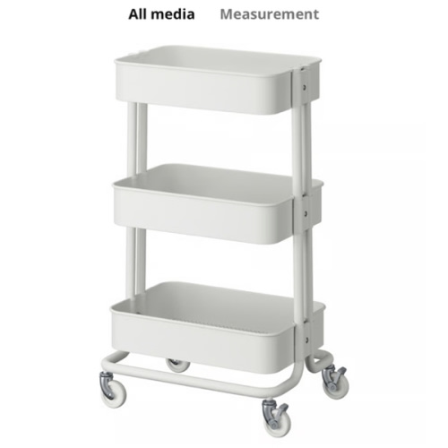 IKEA RÅSKOG Utility cart - black 13 3/4x17 3/4x30 3/8 "