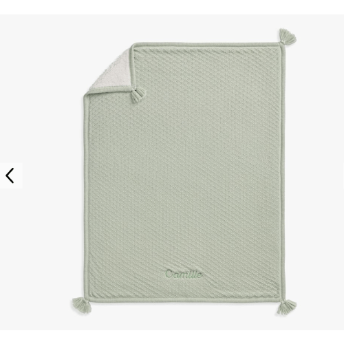 Luxe Cable-Knit Sherpa Baby Blanket