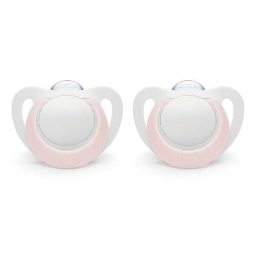 NUK Newborn Orthodontic Pacifiers, Girl, 0-2 Months, 2-Pack