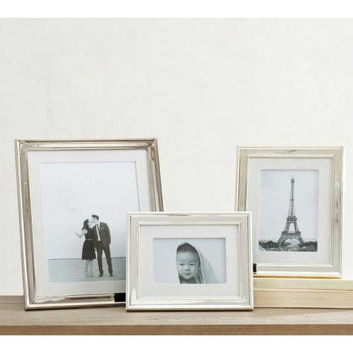 Personalized Silver-Plated Grosgrain Ribbon Mat Frames