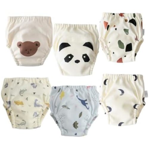 Baby Training Underpants,Soft Cotton Absorbent Potty Training Underwear For Baby Boys And Girls 6 Pack