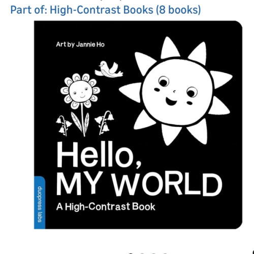 Hello, My World: A High-Contrast Board Book for Babies, Perfect for a Shower Gift