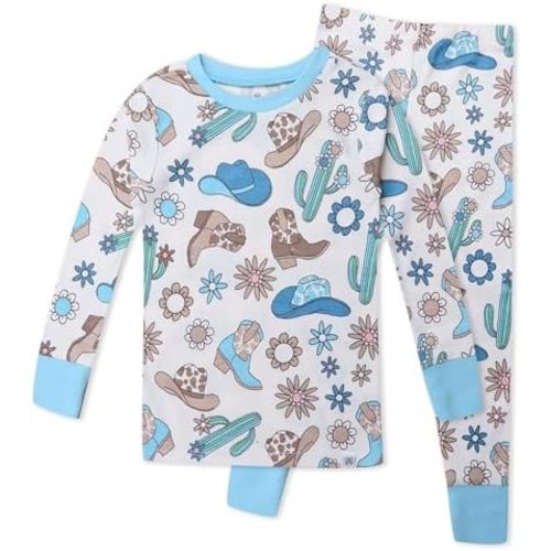 HonestBaby 2-Piece Pajamas Sleepwear Pjs 100% Organic Cotton for Baby, Toddler, Kids, Boy