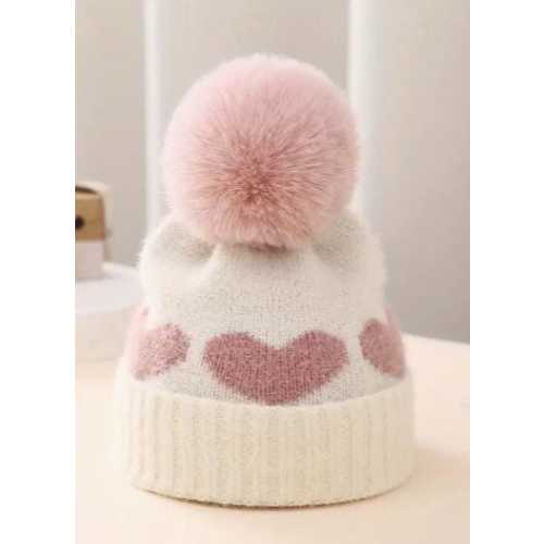 Baby girl winter hat, 0-3months, infant size. Personalized with embroidery. One size only.