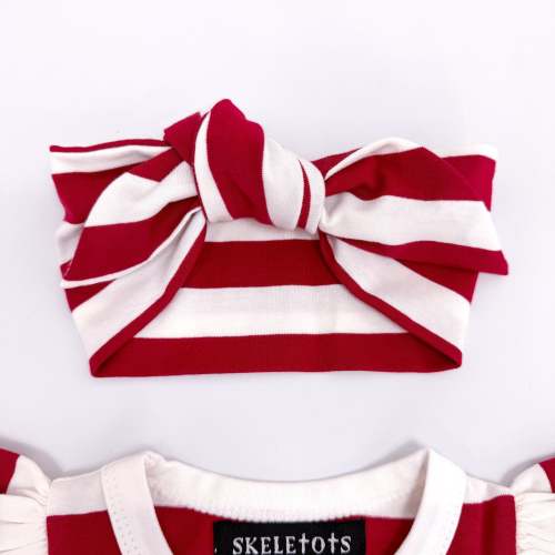 NOT SO BASIC RED STRIPE STRETCH HEADBAND – Skeletots