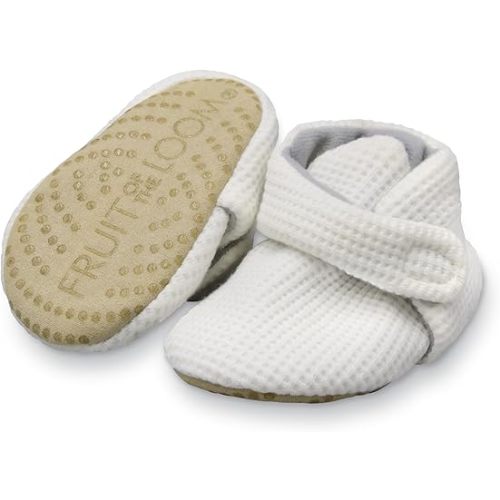 Fruit of the Loom Cozy Thermal Wrap Booties with Non-slip Grips for Baby Girls, Boys, Unisex -