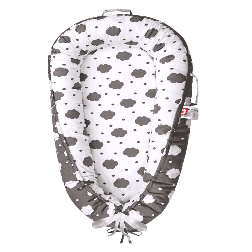 LAULLA Baby Playmat for Newborn Boys and Girls, Portable Infant Lounger, Gray