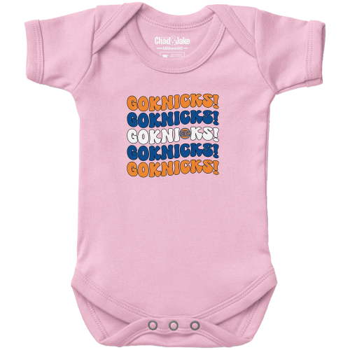 Newborn & Infant Chad & Jake Light Pink New York Knicks Groovy Bodysuit