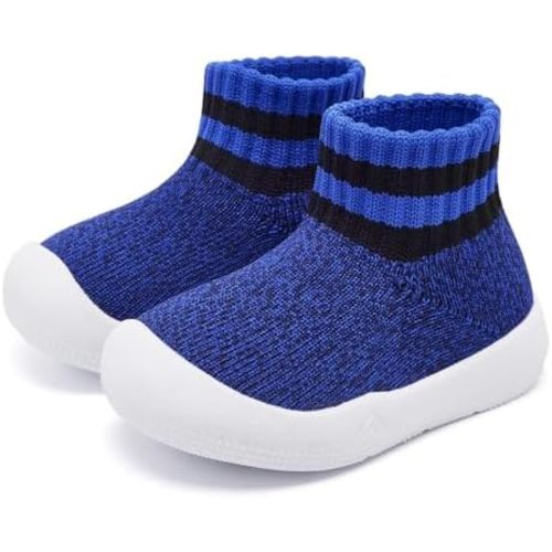 Eashi Baby Boy Girl Non-Skid Indoor Infant Walking Shoes Breathable Warm Elastic Sock Shoes with Memory Sole Protect Toes Outdoor Sneakers