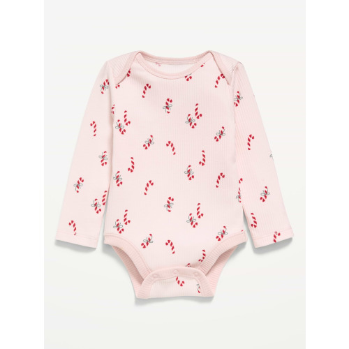 Printed Unisex Long-Sleeve Bodysuit for Baby