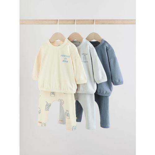 Blue Milk Club Tops and Leggings 6 Piece Baby Set (0mths-3yrs)