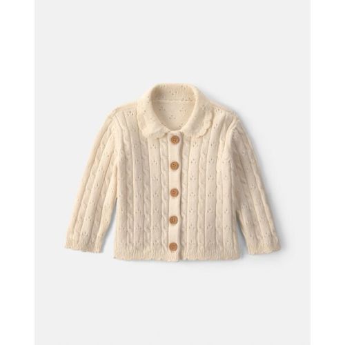 Baby Girl Fair Isle Cardigan Sweater - Cream - OshKosh B'gosh | Carter's