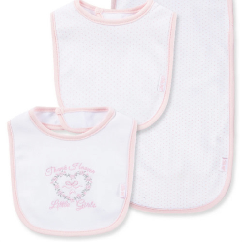 Thank Heaven For Little Girls Bib & Burp Set