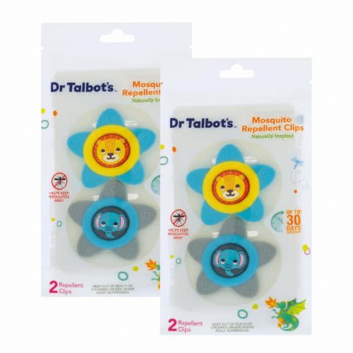 Dr. Talbot's Mosquito Clips for Baby & Toddler with Naturally Inspired Ingredients, Citronella & Lemongrass, DEET Free, Clips,2 Count (Pack of 2)
