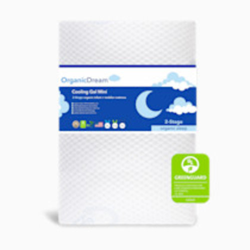 Organic Dream Cooling Gel Premier 2-Stage Mini Crib Mattress - White