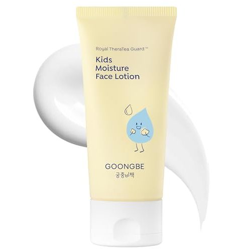 GOONGBE Kids' Moisture Face Lotion - Non-Sticky Quick-Absorb Daily Moisturizer for Sensitive Skin, 8hr Moisturizing Cream with Cica and Allantoin, Barrier-Support Formula, Allergen Free 2.7 fl.oz.