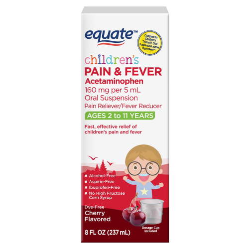 Equate Children's Pain and Fever, Acetaminophen 160 mg per 5 mL