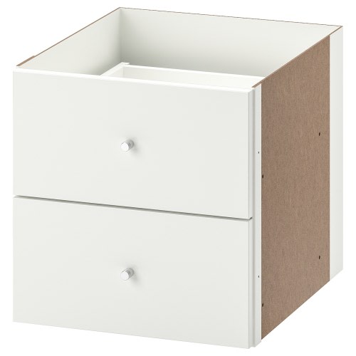 KALLAX Insert with 2 drawers - high gloss white 13x13 "