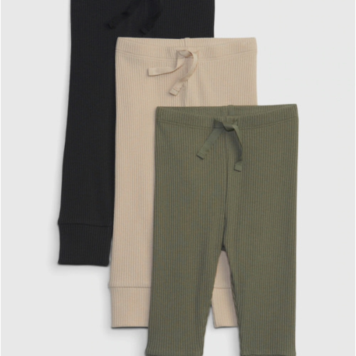GAP Baby First Favorites TinyRib Pants (3-Pack) in Bedrock | 6-12 Months