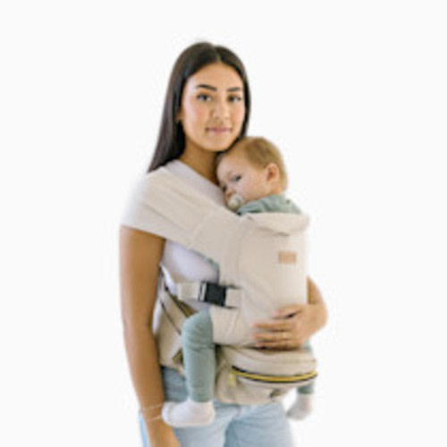 Tushbaby Hip Seat and Snug Carrier 2-in-1 Bundle - Cream Vegan Leather, Cream Snug Carrier