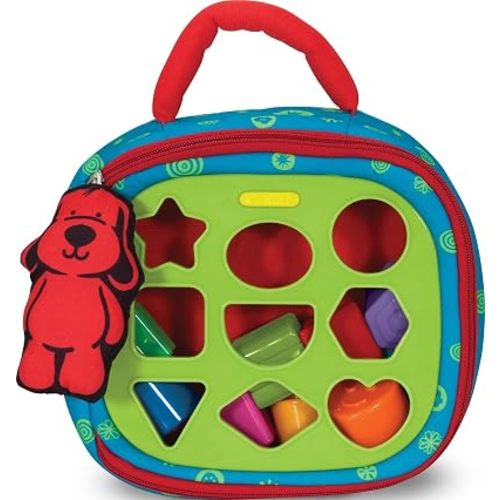 Melissa & Doug K’s Kids Take-Along Shape Sorter, 9 Textured Building Blocks & Soft Sensory Activity Bag, Montessori-Inspired Baby Toys for Toddlers, Preschool Learning Toys for Babies 9 Mo. & Up