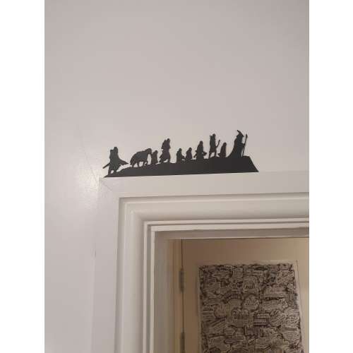 Fellowship of the Ring Door Frame Topper - LOTR Inspired Silhouette - Middle Earth Wall Art - Fantasy Decor - Gift for Book Lovers