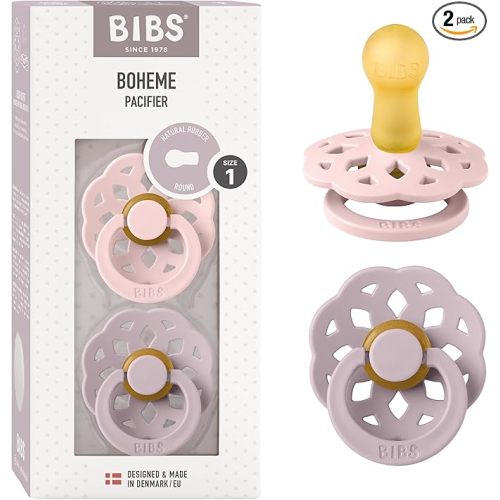 BIBS Pacifiers x Boheme Collection | (Blossom/Dusky Lilac | 0-6 Months)