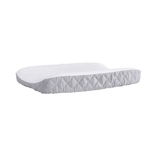 European Linen Terry Changing Pad Cover, Gray