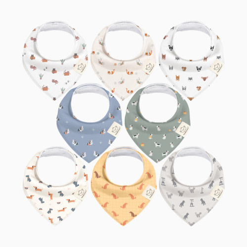 KeaBabies Organic Bandana Bibs (8 Pack) - Pets & Paws, 8