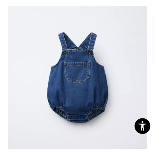 SOFT DENIM ROMPER - Mid-blue | ZARA United States