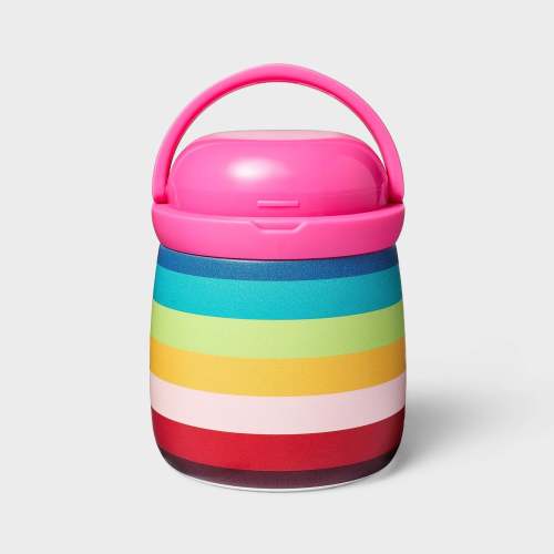 Rainbow Striped Insulated Hot/Cold Stainless Steel Food Container
