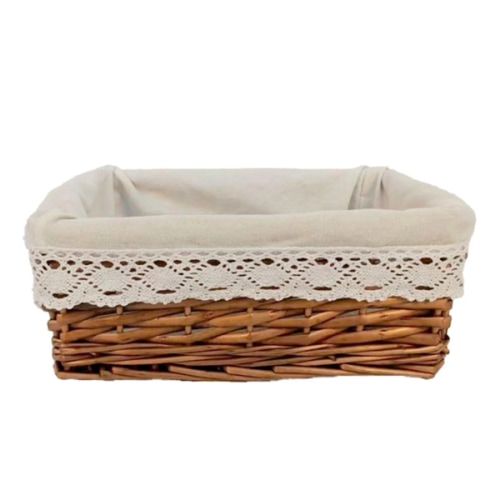 Doily Wicker Storage Basket, Small