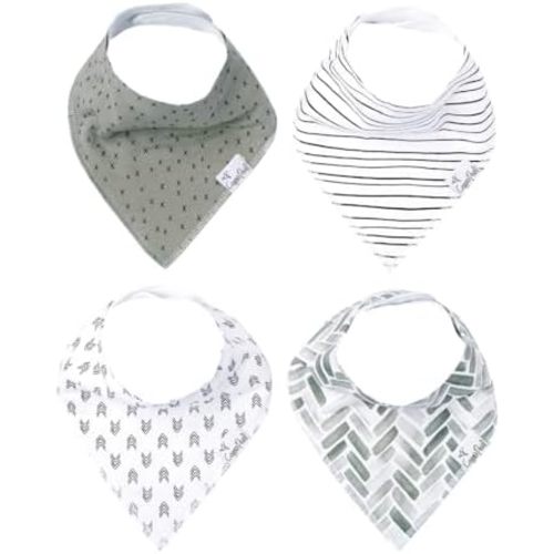 Copper Pearl Baby Bandana Bibs, 4 Pack