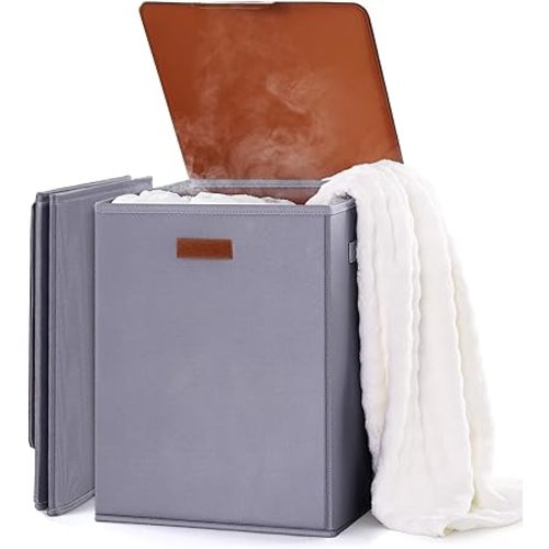 Foldable 40L Large Towel Warmer Bucket，360° Even Heating SPA Towel Warmers for Bathroom, Fast Heating with 4 Modes & 30/60/90 Min Presets & Auto Shut-Off, Gift Box