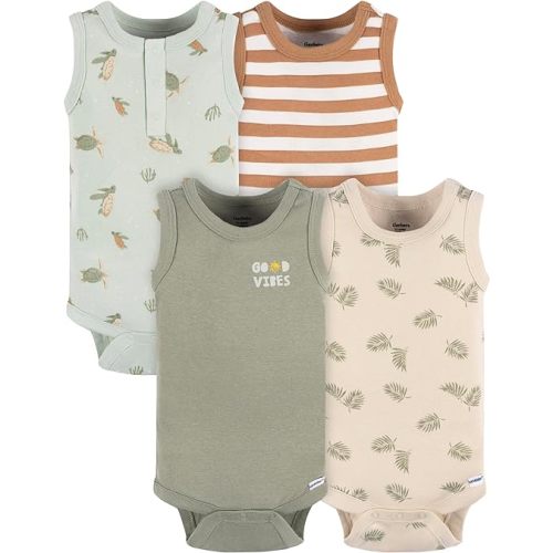 Gerber Baby Boys Multi-Pack Sleeveless Onesies Bodysuit