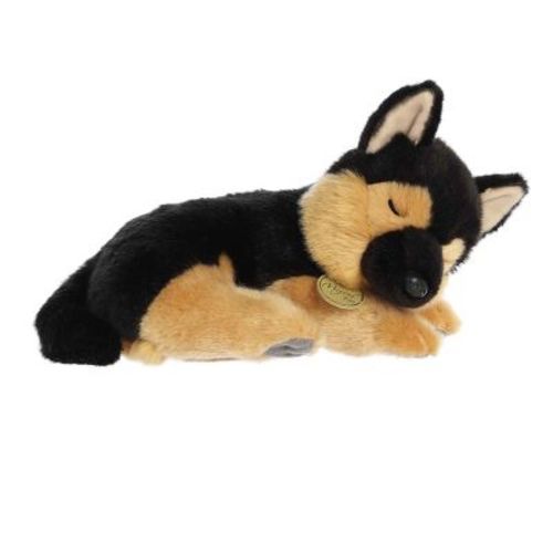 Aurora Medium Sleepy German Shepherd Pup Miyoni Tots Adorable Stuffed Animal Brown 10"