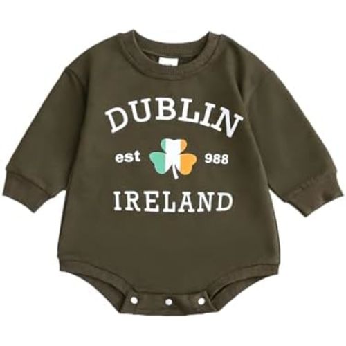 Infant Baby Boy Girl St. Patrick Outfit Newborn Irish Romper Shirt