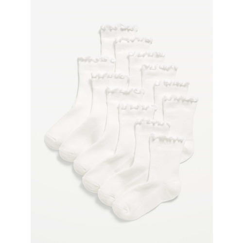 Ruffle-Cuff Crew Socks 6-Pack for Toddler & Baby