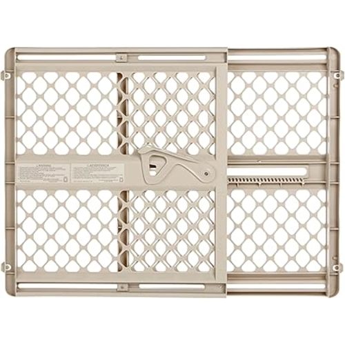 Toddleroo by North States - Supergate Secure Baby Gate: Plastic Pressure Mount Baby Gate for Doors & Hallways, Adjustable Indoor Safety Gate, Made in USA, 26 to 42 inches Wide, 26 inches Tall, Sand