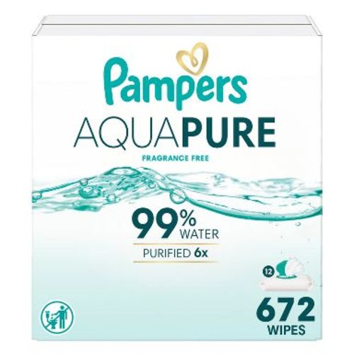 Pampers Aqua Pure Sensitive Baby Wipes - 672ct: Pop-Up Dispenser, Diaper Area, Paraben-Free, Hypoallergenic