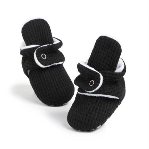 Bonario Baby Girls Boys Cotton Boots Newborn Winter Cozy Fleece Booties Infant Socks Shoes for 3-18 Months